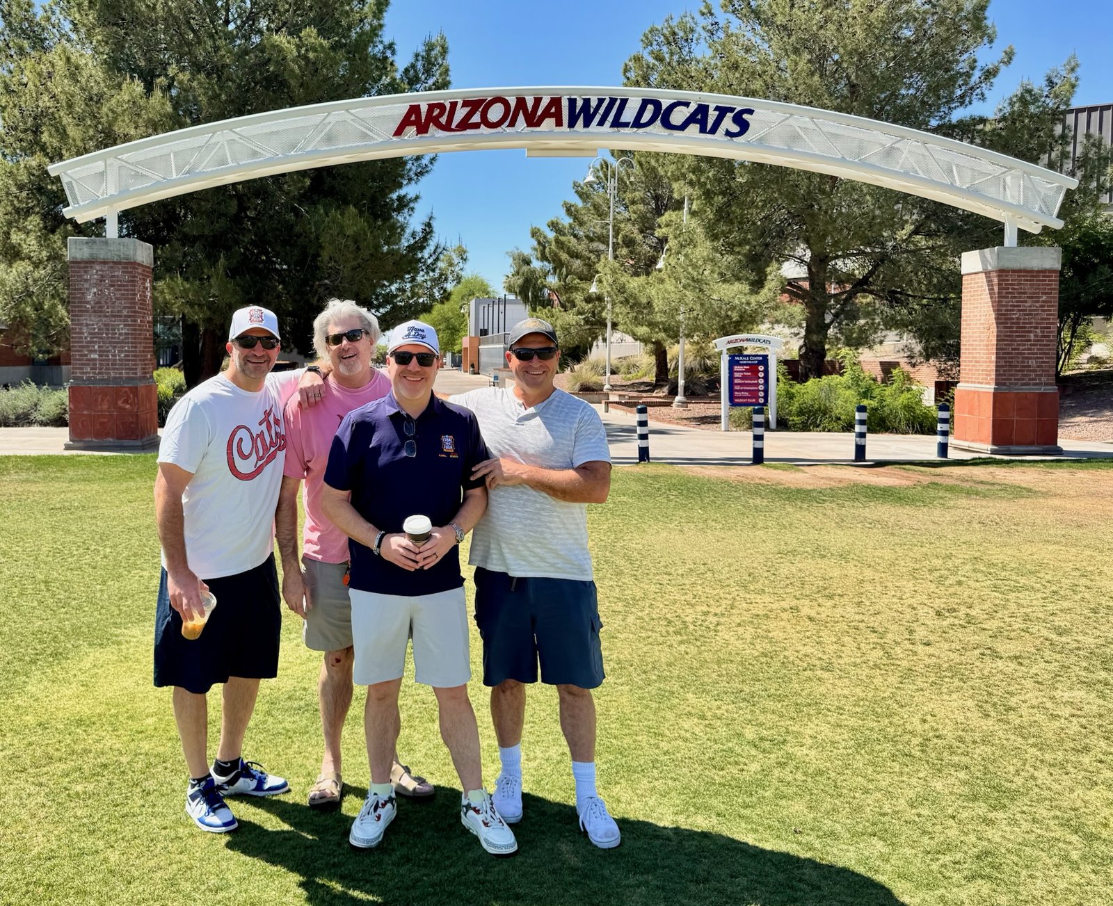 Under the Arizona Wildcats arch at McKale Center